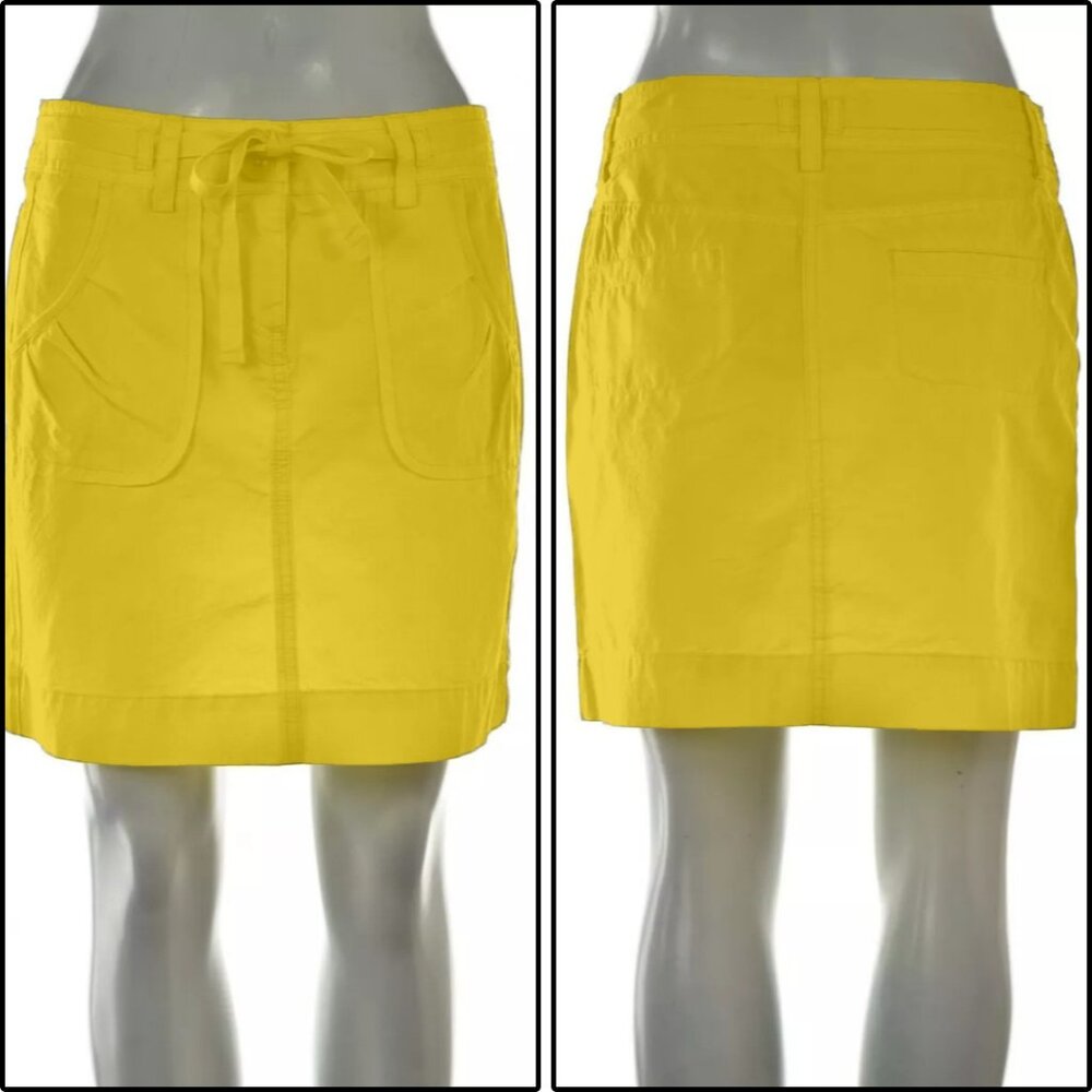J. Crew Yellow Classic Twill Chino Skirt (size 2)